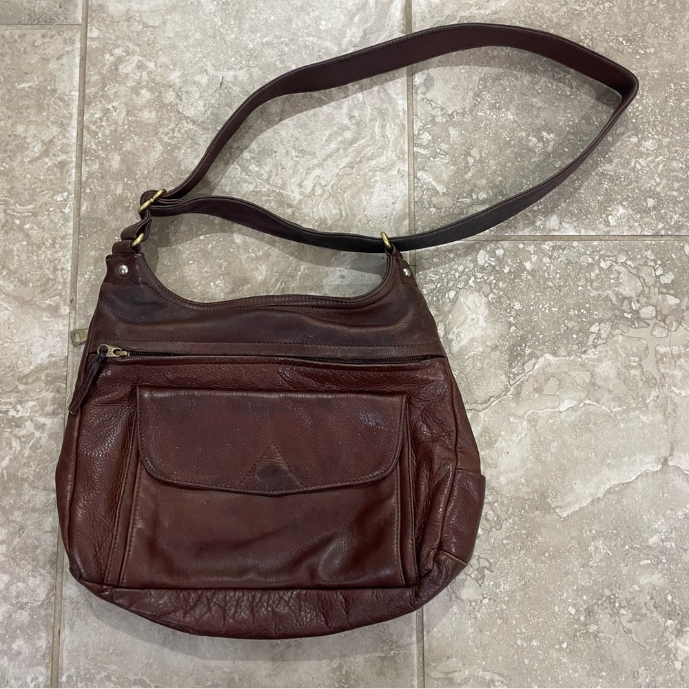 Coronado Brown Leather Hobo Bag‎